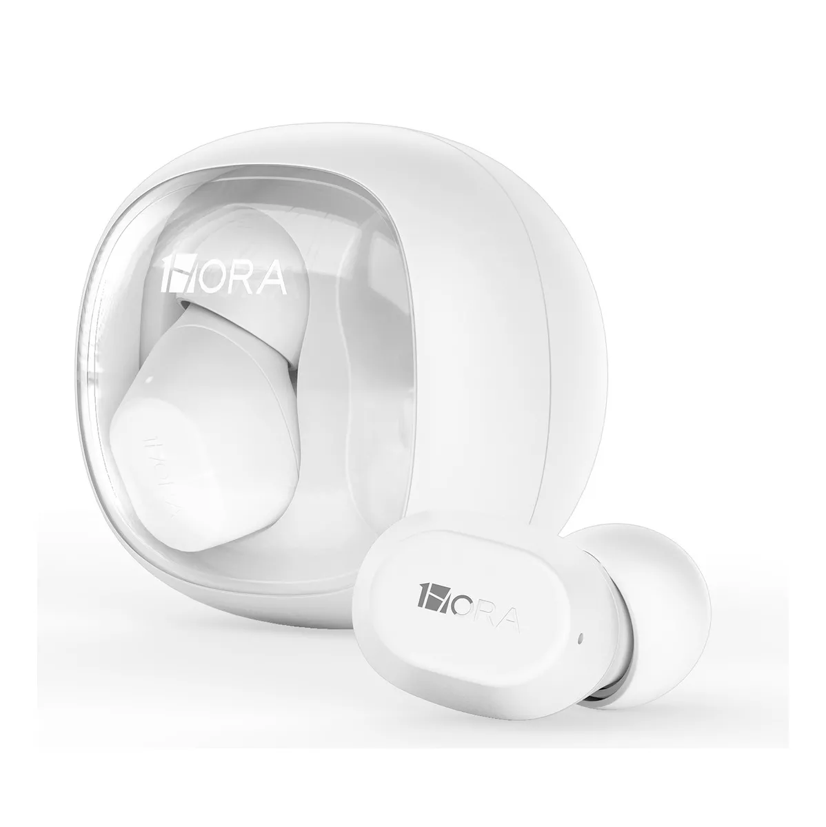 Audífonos Inalámbricos 1Hora AUT208 – Diseño Futurista Color Blanco