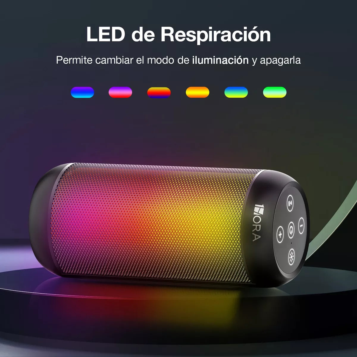 Parlante Bluetooth 1Hora BOC242 – Luces RGB y Sonido Hi-Fi