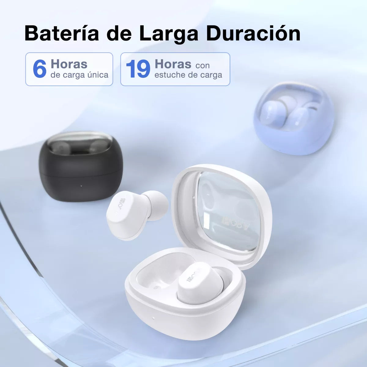 Audífonos Inalámbricos 1Hora AUT208 – Diseño Futurista Color Blanco