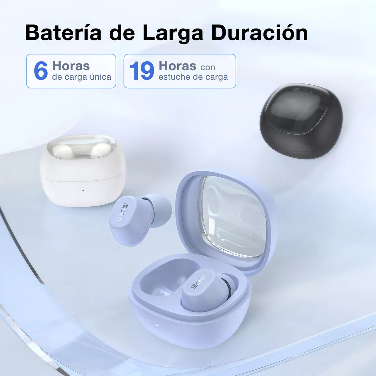 Audífonos Inalámbricos 1Hora AUT208 – Diseño Futurista Color Azul