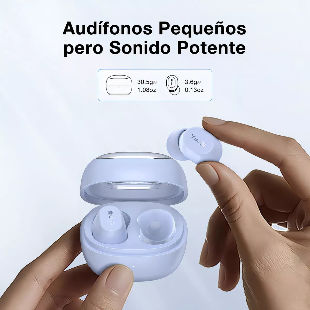 Audífonos Inalámbricos 1Hora AUT208 – Diseño Futurista Color Azul