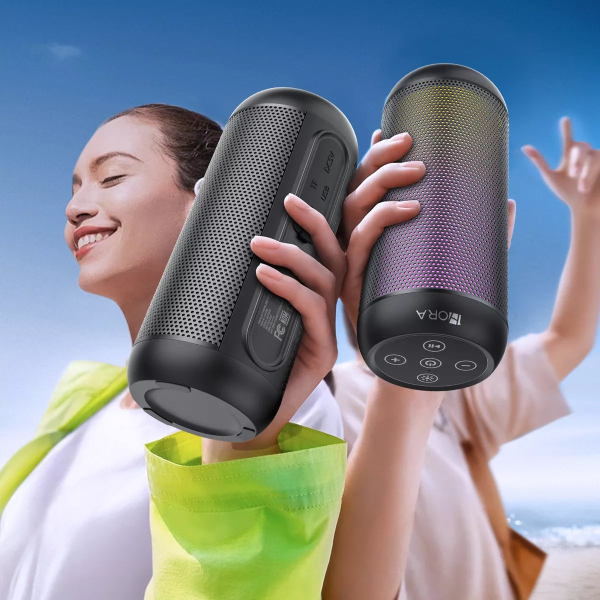 Parlante Bluetooth 1Hora BOC242 – Luces RGB y Sonido Hi-Fi