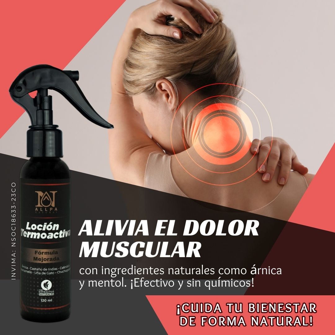 Loción Termoactiva ALLPA – Alivio Natural para Músculos Tensos