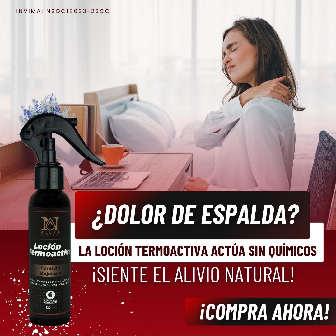 Loción Termoactiva ALLPA – Alivio Natural para Músculos Tensos