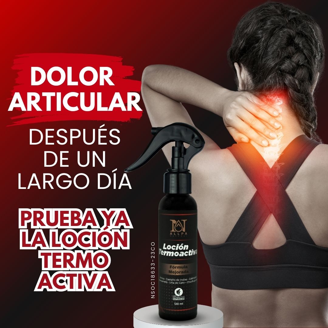 Loción Termoactiva ALLPA – Alivio Natural para Músculos Tensos