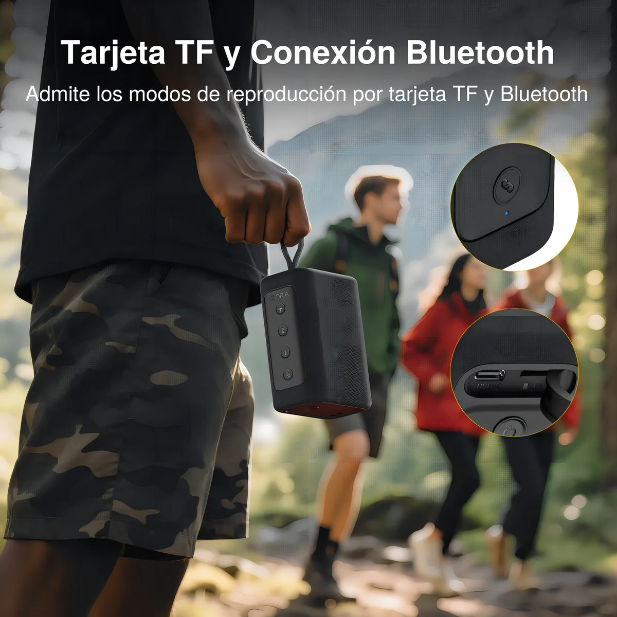 Parlante Bluetooth 1Hora BOC244 – Compacto 7W Portátil