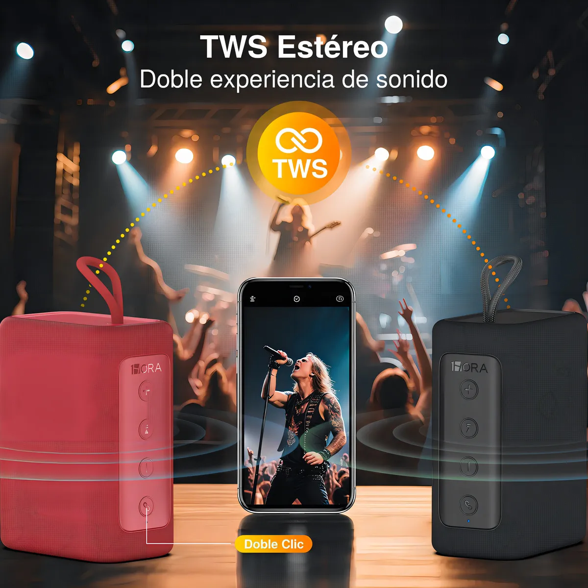 Parlante Bluetooth 1Hora BOC244 – Compacto 7W Portátil