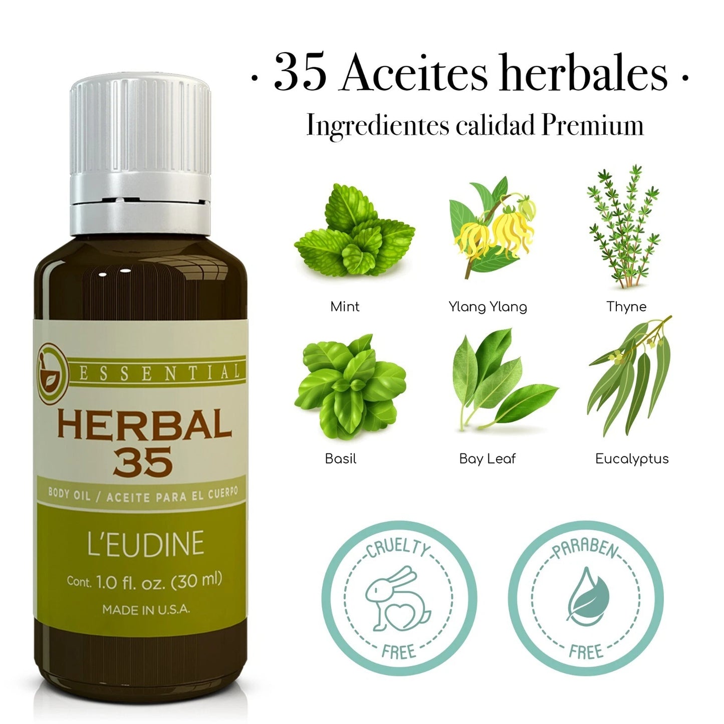 Aceite Corporal Herbal 35 – Mezcla de 35 Extractos Naturales