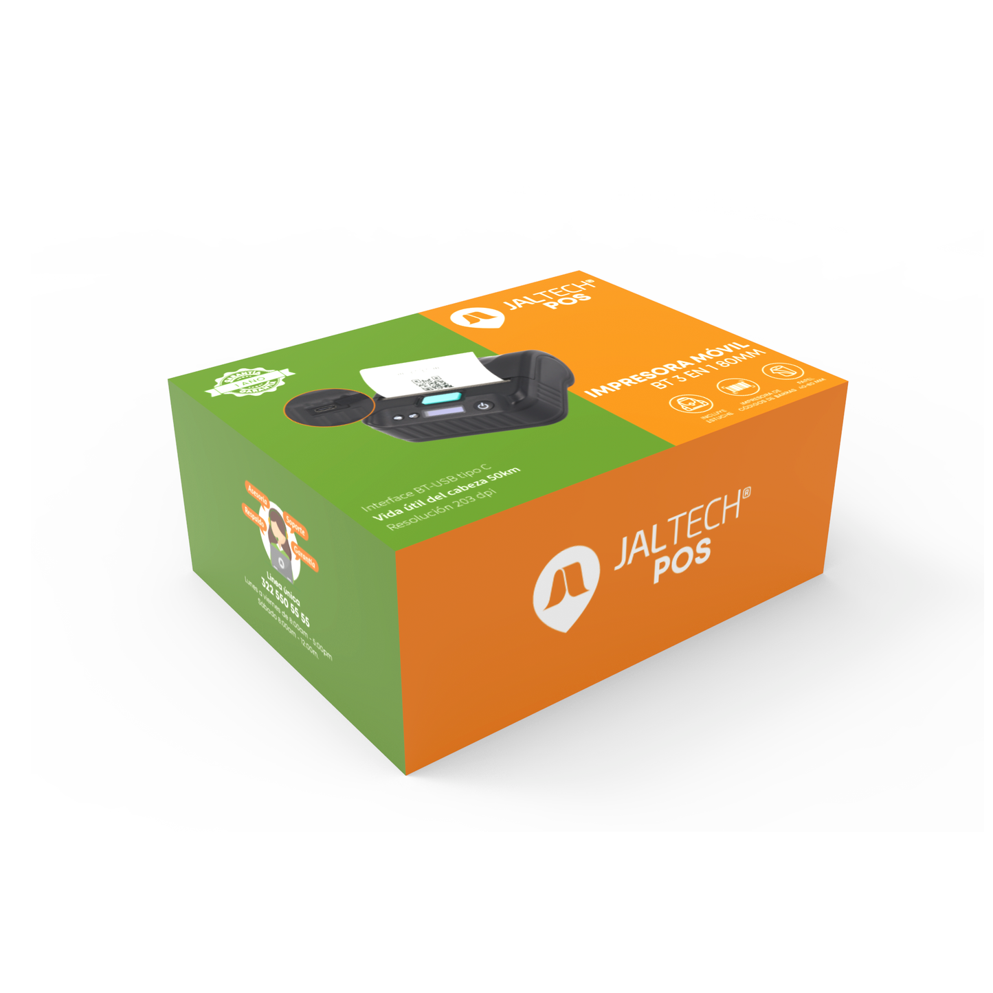 Impresora Portatil Bluetooth 3 en 1 80mm - JALTECH