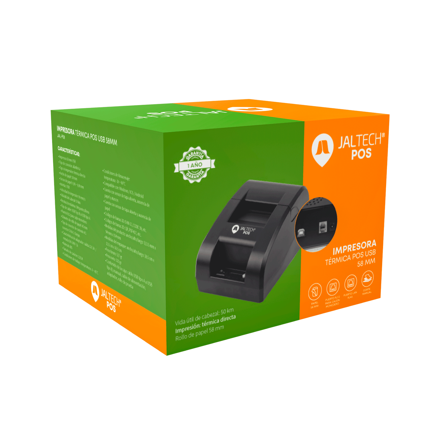 Impresora Térmica POS USB 58mm - JALTECH