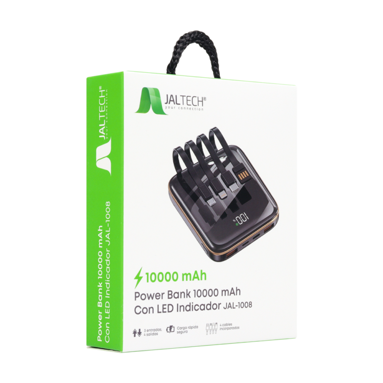 Power Bank JALTECH 10000 mAh Con Indicador Led