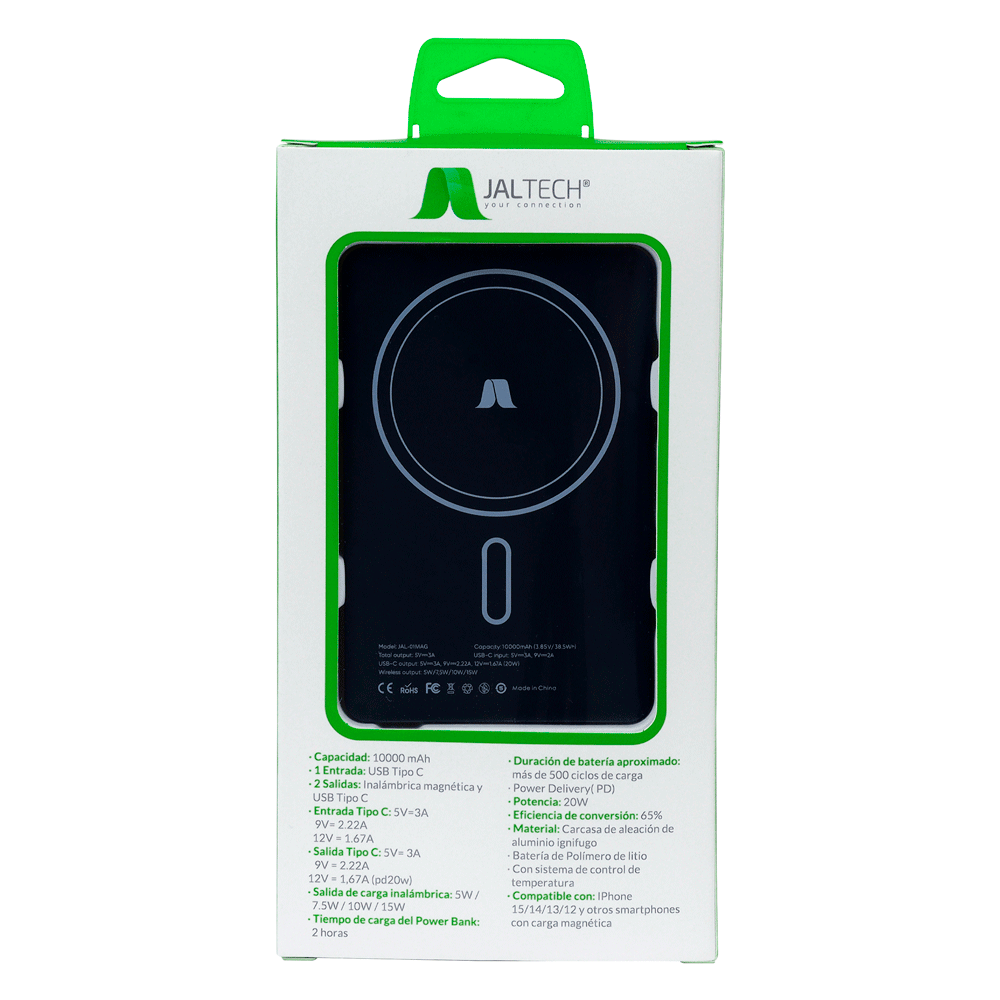 Power Bank Magnético MagSafe 10000 mAh – Carga Rápida 20W