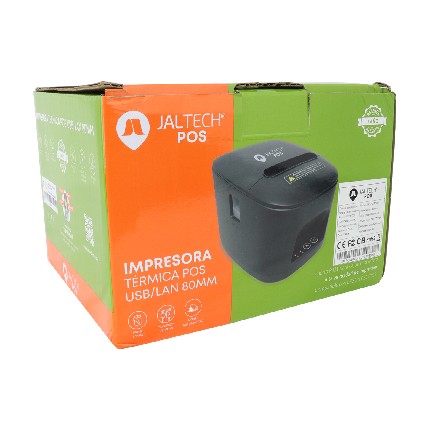 Impresora Térmica POS USB/LAN 80mm JALTECH
