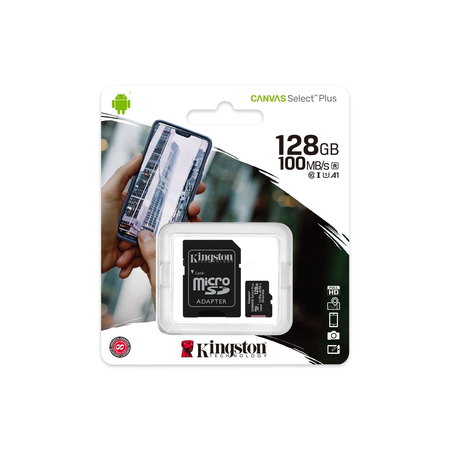 Tarjeta de Memoria microSD Canvas Select Plus – Kingston 128GB