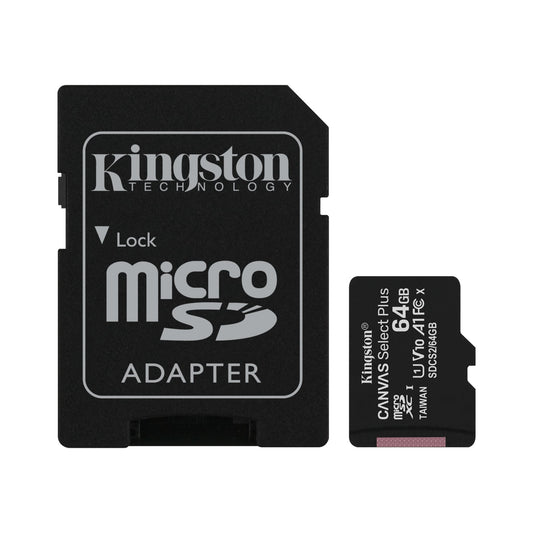 Tarjeta de Memoria microSD Canvas Select Plus – Kingston 64GB