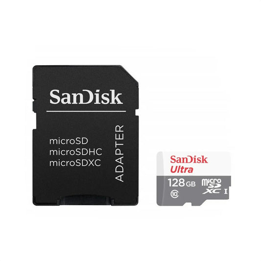 Tarjeta de Memoria Mirco SD SanDisk Ultra 128GB + Adaptador