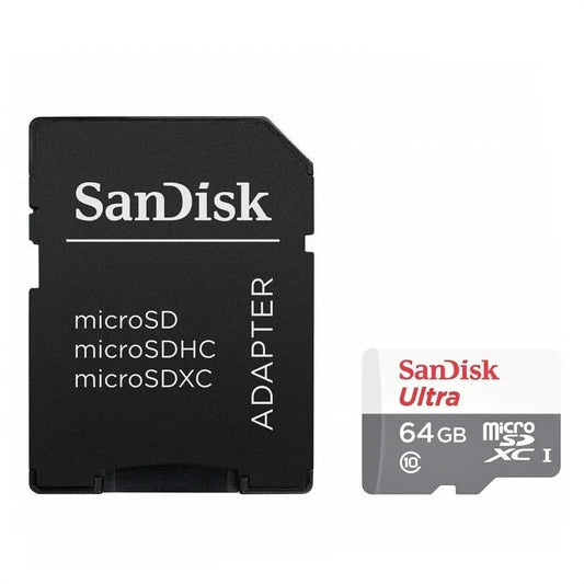 Tarjeta de Memoria Mirco SD SanDisk Ultra 64GB + Adaptador