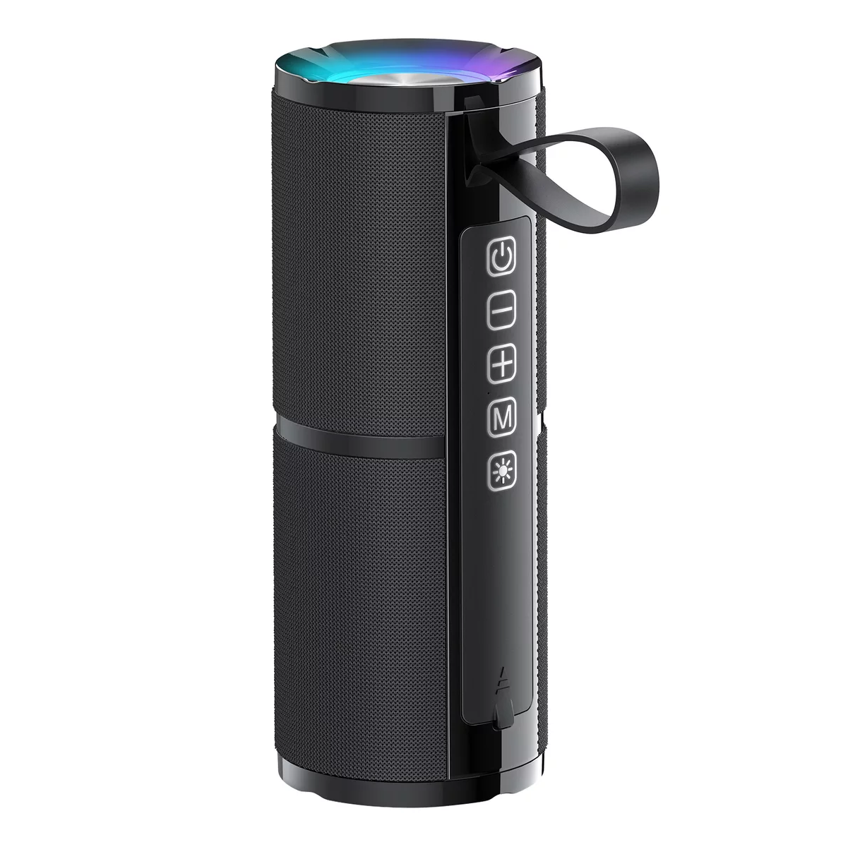 Parlante Inalámbrico Portátil 1HORA BOC060 Negro con Luces RGB y Función TWS