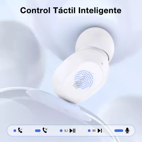 Audífonos Inalámbricos 1Hora AUT208 – Diseño Futurista Color Blanco