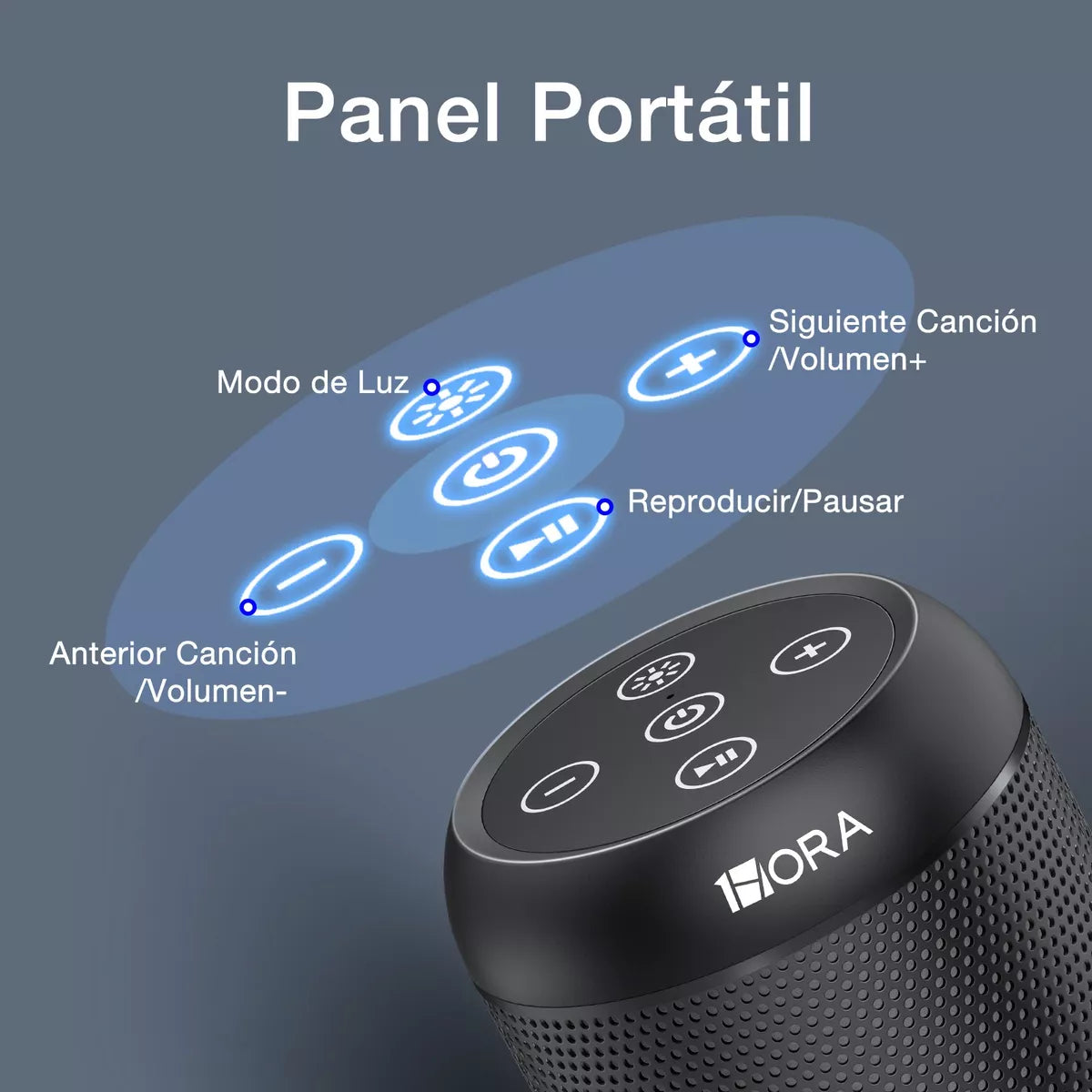 Parlante Bluetooth 1Hora BOC242 – Luces RGB y Sonido Hi-Fi