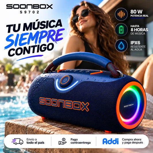 Parlante Bluetooth SOONBOX 80 W S9702 con Super Bass