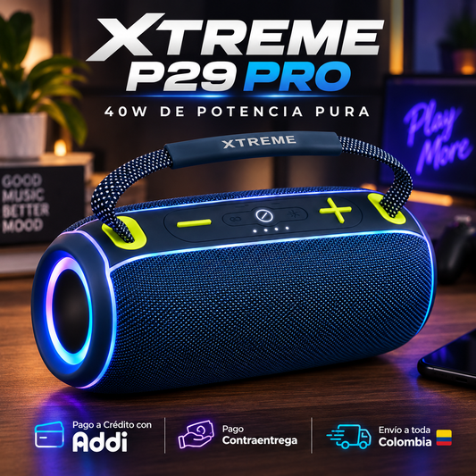 Parlante Bluetooth Generico Extreme P29 PRO 40 W con Luces RGB