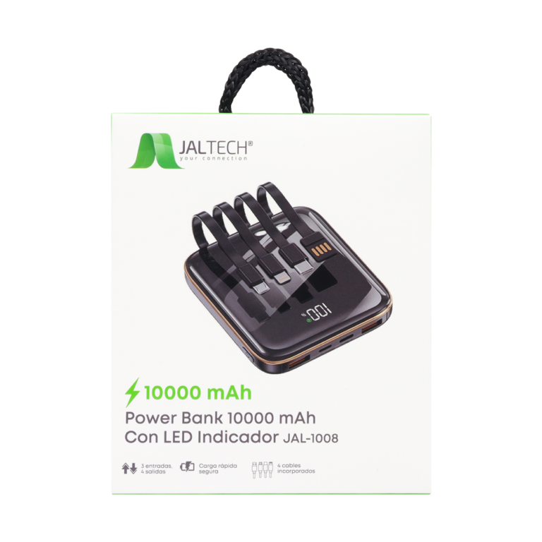 Power Bank JALTECH 10000 mAh Con Indicador Led