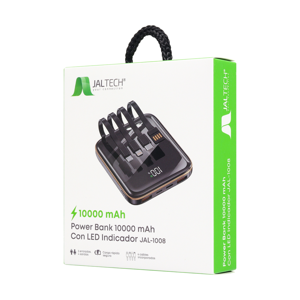 Power Bank JALTECH 10000 mAh Con Indicador Led