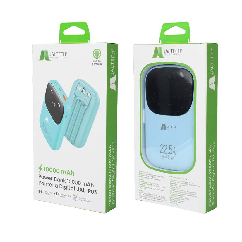 Power Bank 10.000 mAh – Carga Rápida 22.5 W